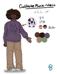 A reference sheet for an Original Character of mine. (March 2025)