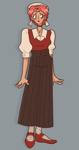 A character design I created based on the idea of a cupid office worker. (October 2025)