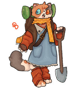 A reference piece I made for the redesign my first DND character I played (May 2025)